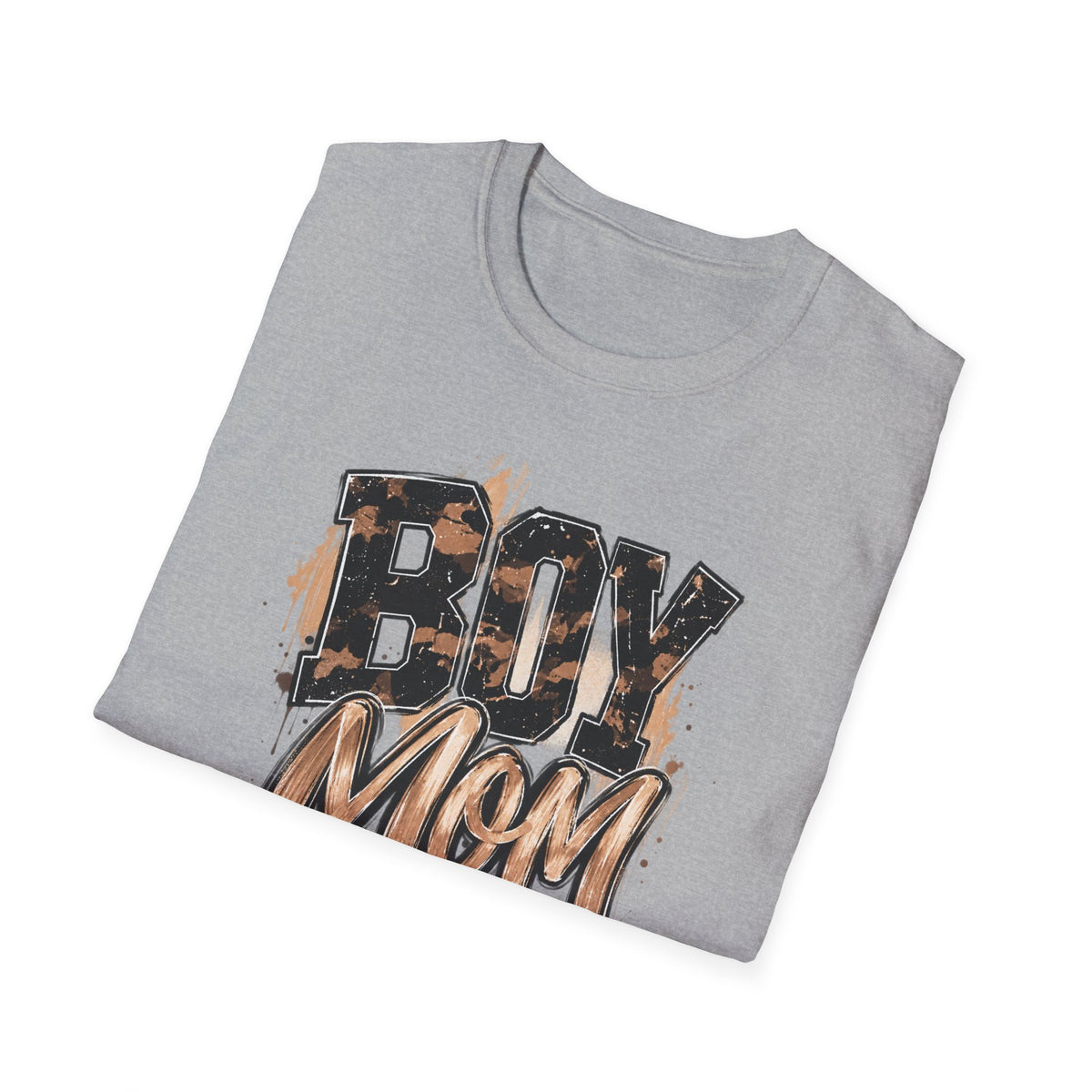 Boy Mom T-Shirt – Autumn Leaves Pumpkin Fall Graphic Tee
