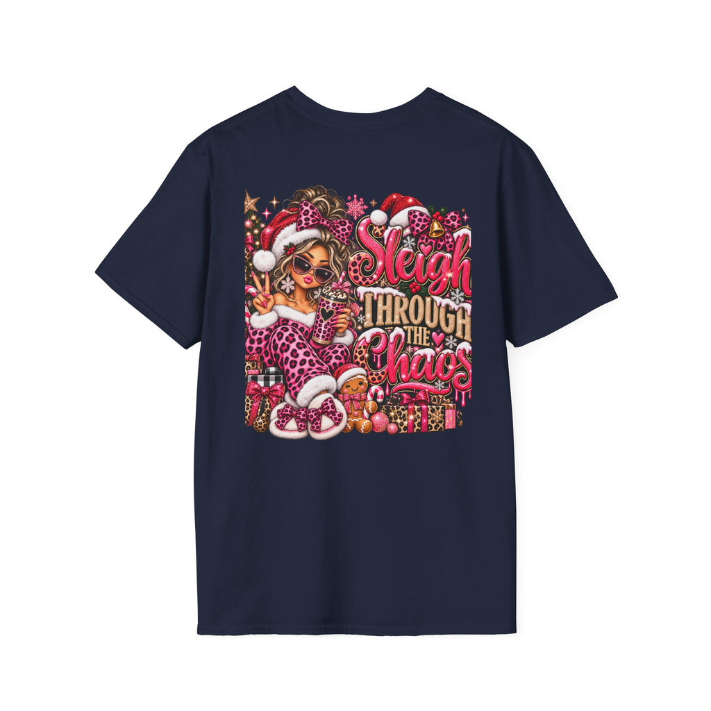 Christmas Sleigh Through the Chaos Holiday T-Shirt