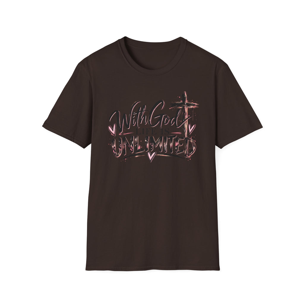 With God Life Is Unlimited Christian T-Shirt