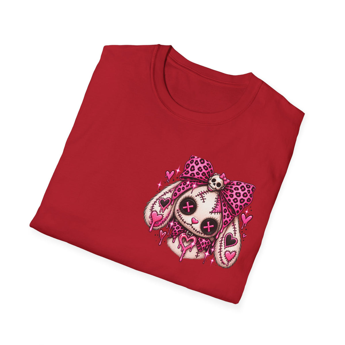 Cute But Creepy Stitched Bunny Tee