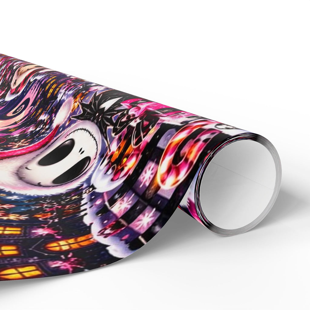 Pink Gothic Christmas Wrapping Paper – Merry & Spooky Holiday Magic