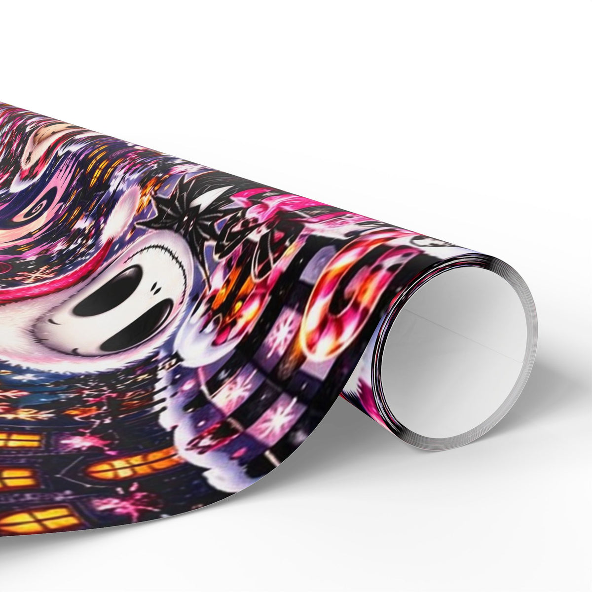 Pink Gothic Christmas Wrapping Paper – Merry & Spooky Holiday Magic