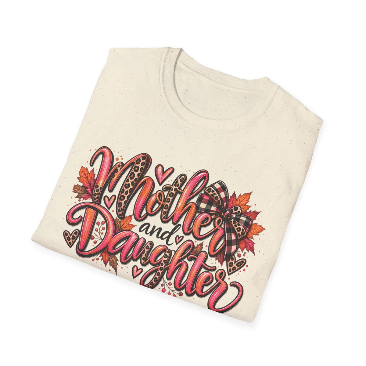 Mother and Daughter T-Shirt — Floral Leopard Fall Matching Tee