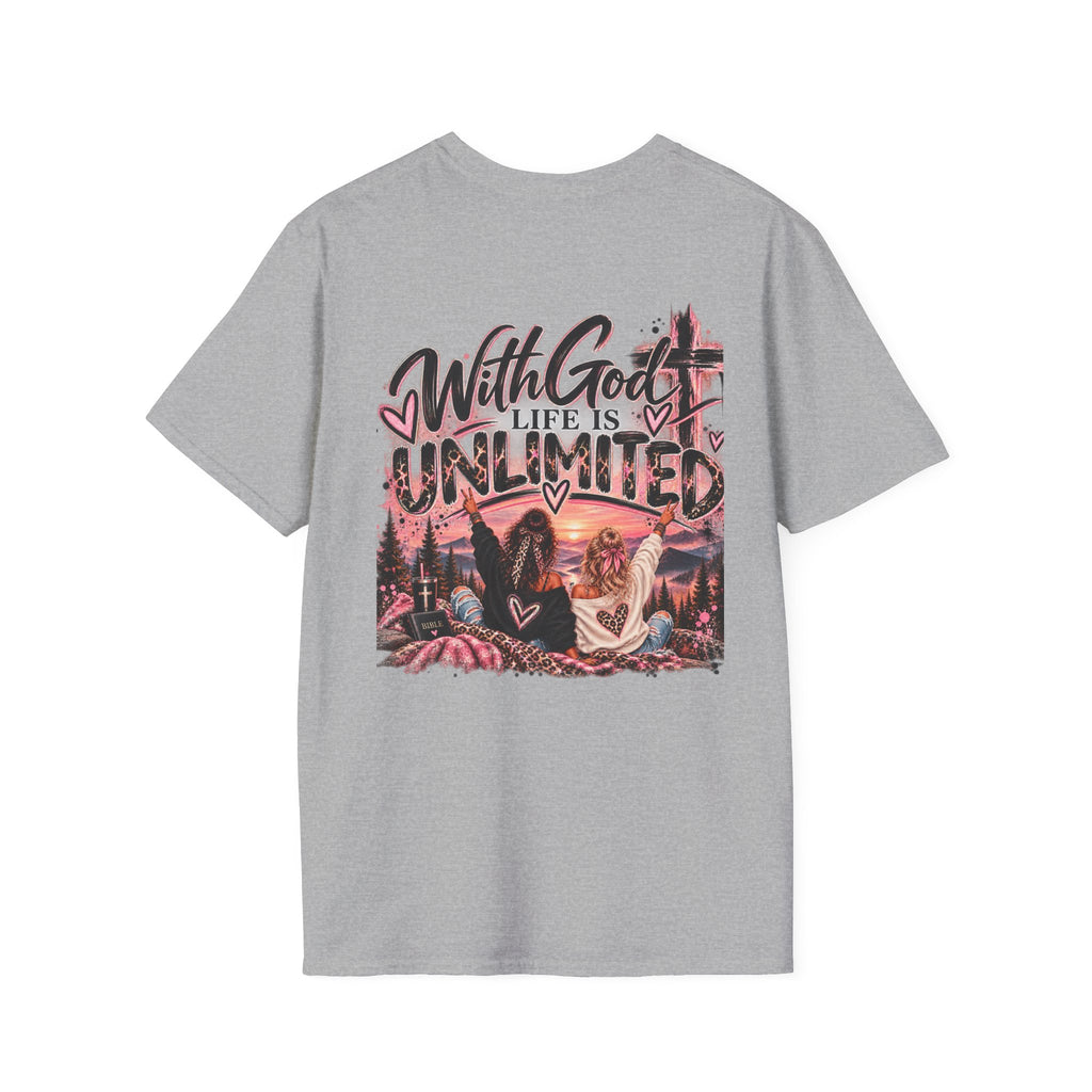With God Life Is Unlimited Christian T-Shirt