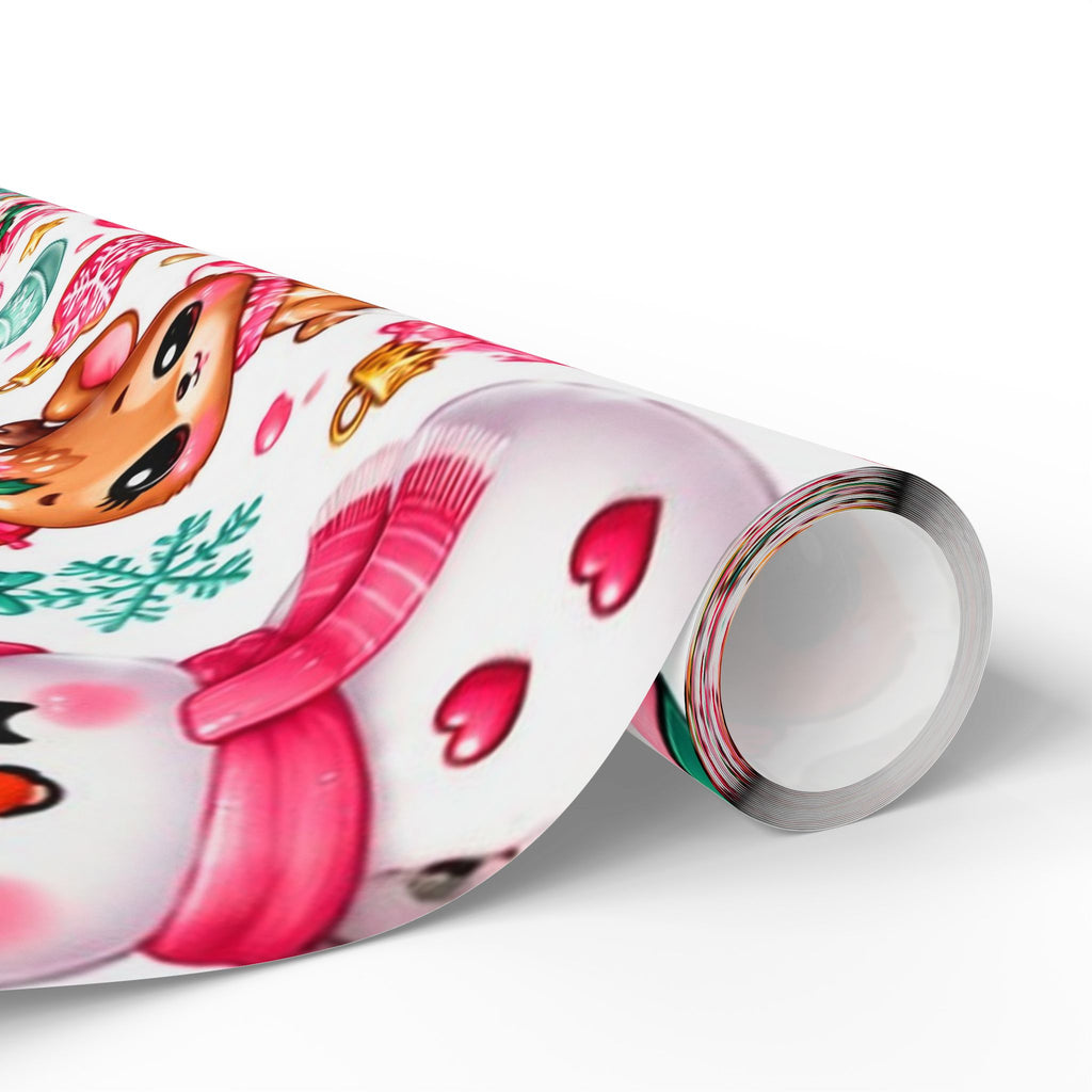 Sweet Christmas Wishes Pink & Mint Wrapping PaperWrapp