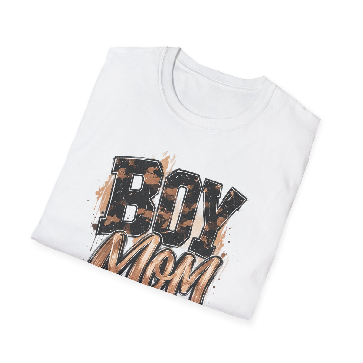 Boy Mom T-Shirt – Autumn Leaves Pumpkin Fall Graphic Tee