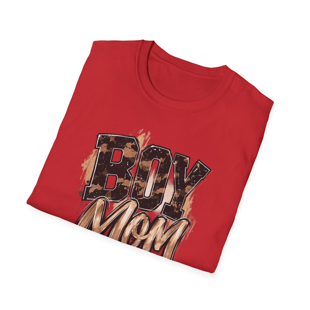Boy Mom T-Shirt – Autumn Leaves Pumpkin Fall Graphic Tee