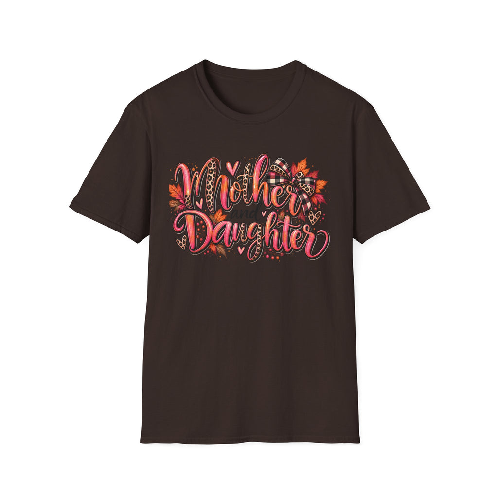 Mother and Daughter T-Shirt — Floral Leopard Fall Matching Tee