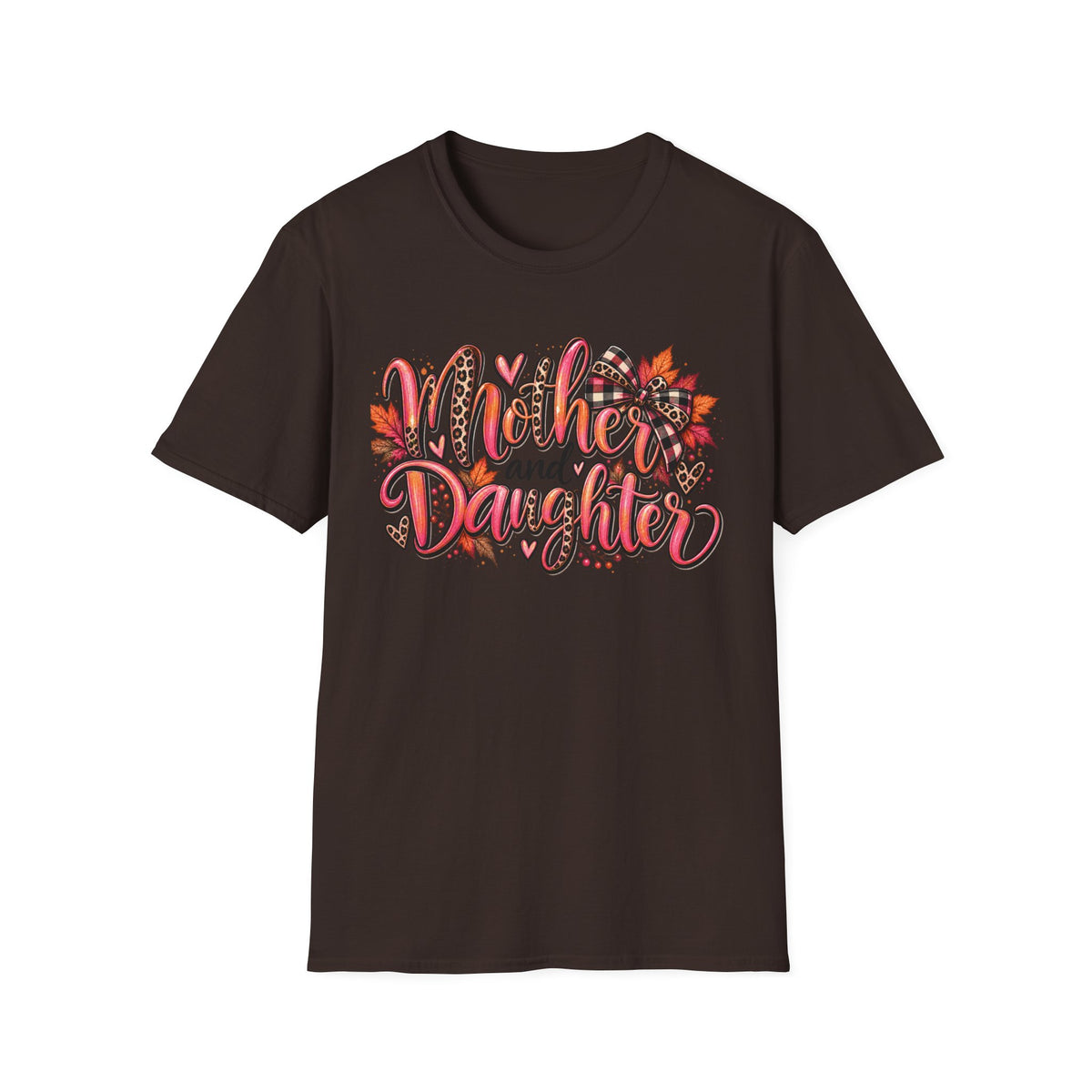 Mother and Daughter T-Shirt — Floral Leopard Fall Matching Tee