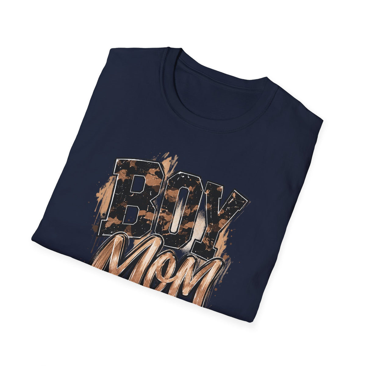 Boy Mom T-Shirt – Autumn Leaves Pumpkin Fall Graphic Tee