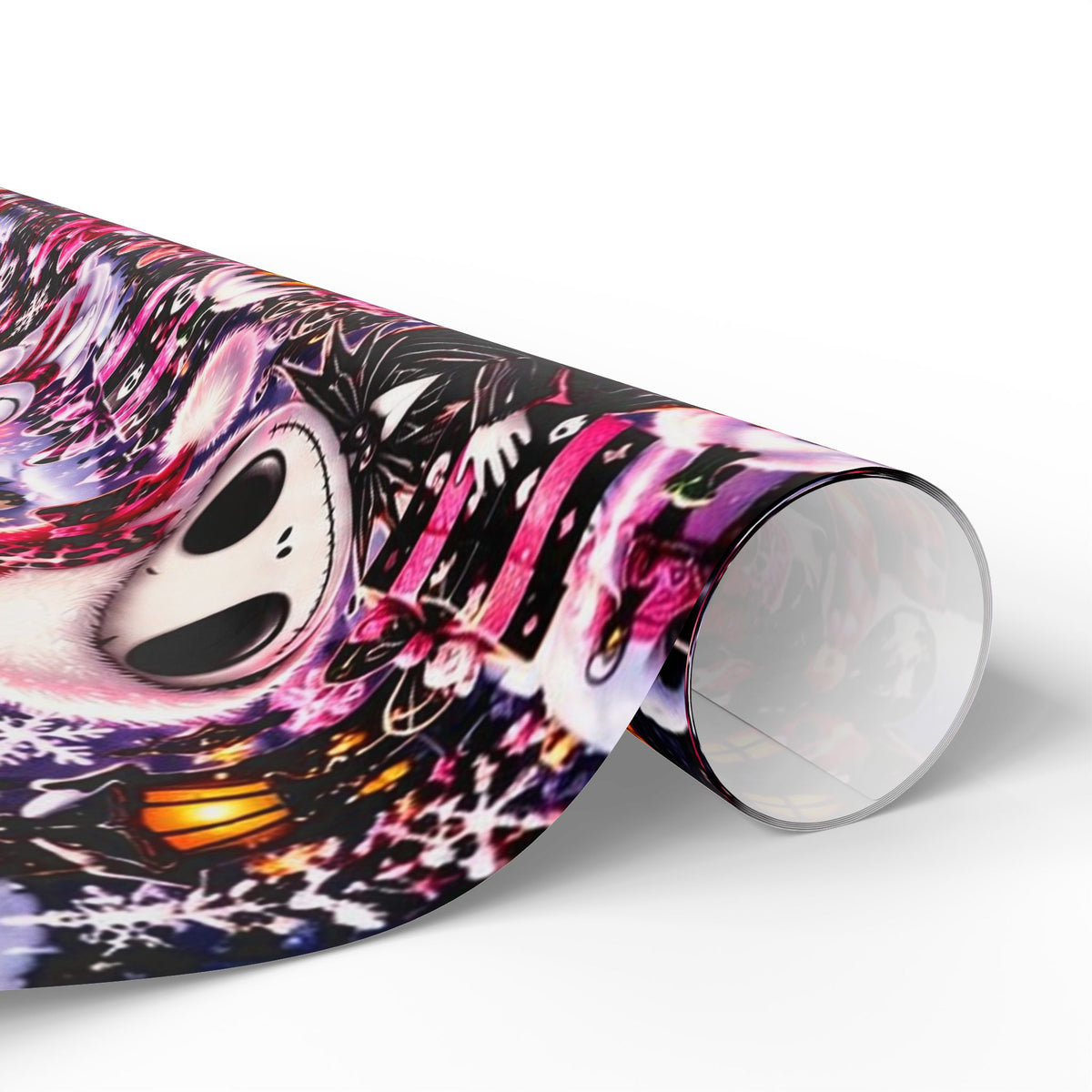 Pink Gothic Christmas Wrapping Paper – Merry & Spooky Holiday Magic