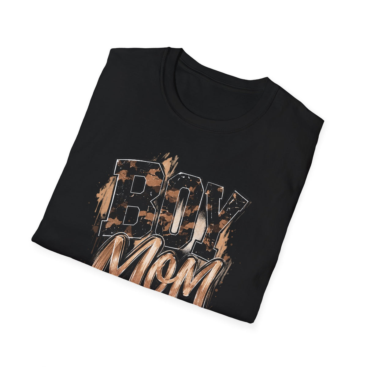 Boy Mom T-Shirt – Autumn Leaves Pumpkin Fall Graphic Tee