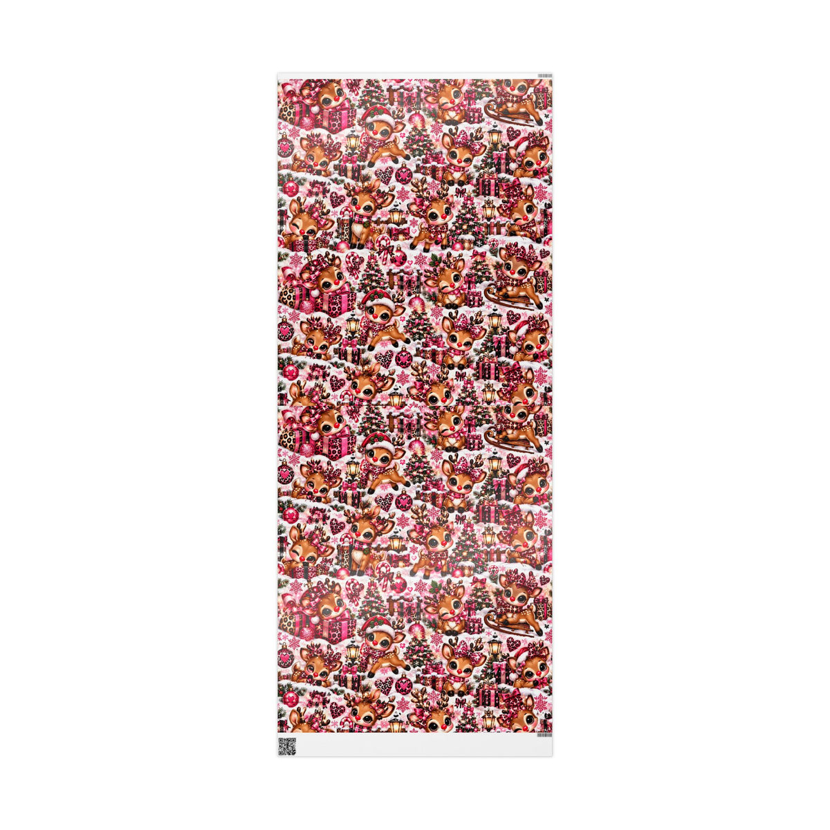 Pink Leopard Reindeer Christmas Wrapping Paper – Rudolph’s Glam Holidays