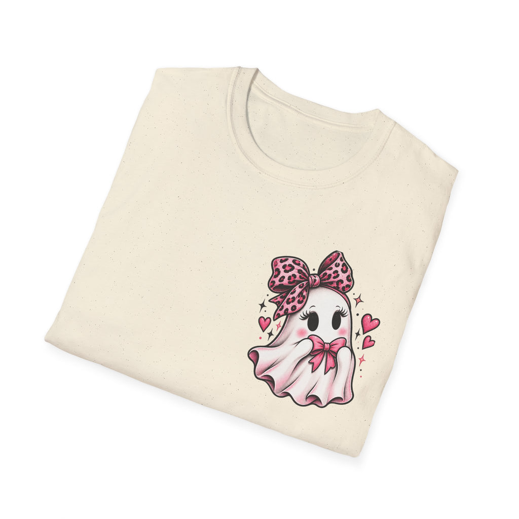 Ghosting Your Problems Pink Bow Ghost T-Shirt