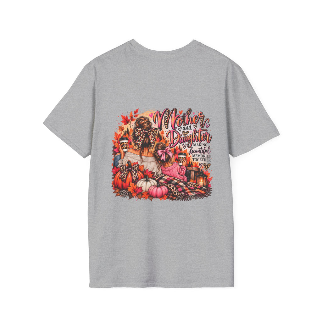 Mother and Daughter T-Shirt — Floral Leopard Fall Matching Tee