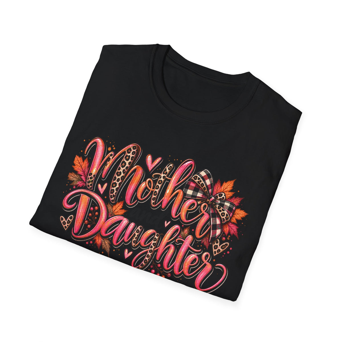 Mother and Daughter T-Shirt — Floral Leopard Fall Matching Tee