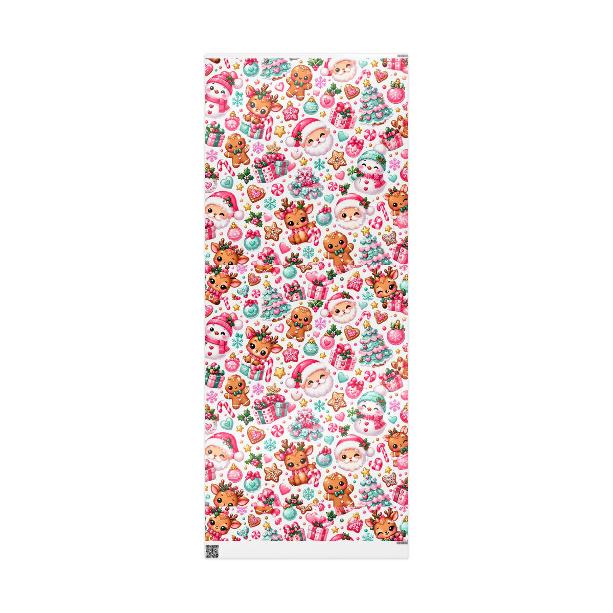 Sweet Christmas Wishes Pink & Mint Wrapping PaperWrapp
