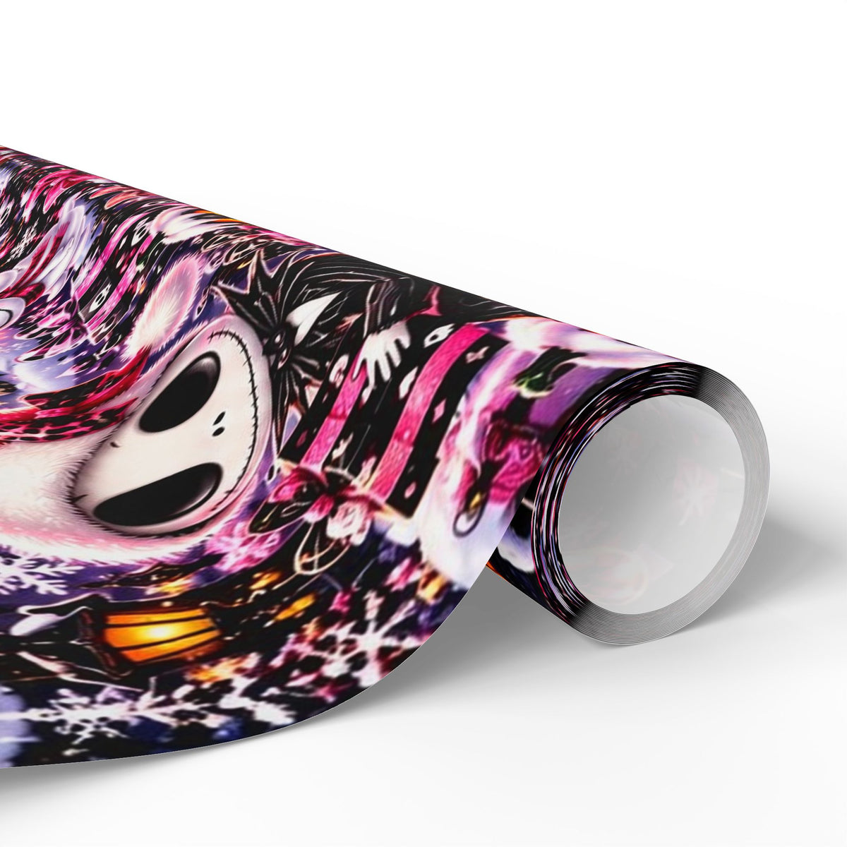 Pink Gothic Christmas Wrapping Paper – Merry & Spooky Holiday Magic