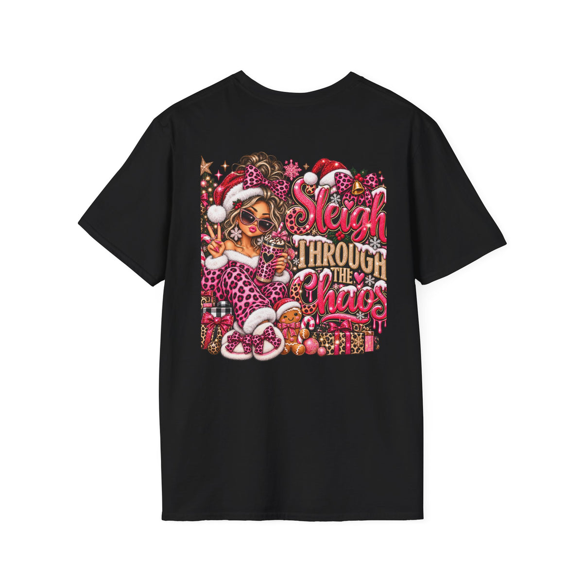 Christmas Sleigh Through the Chaos Holiday T-Shirt