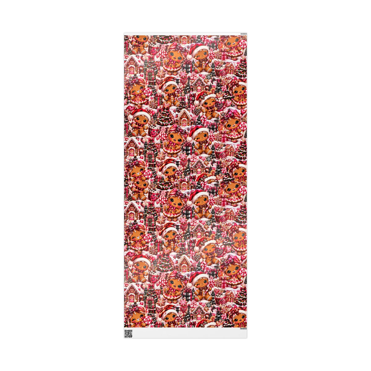 Sweet & Sassy Gingerbread Christmas Wrapping Paper – Pink Leopard Holiday