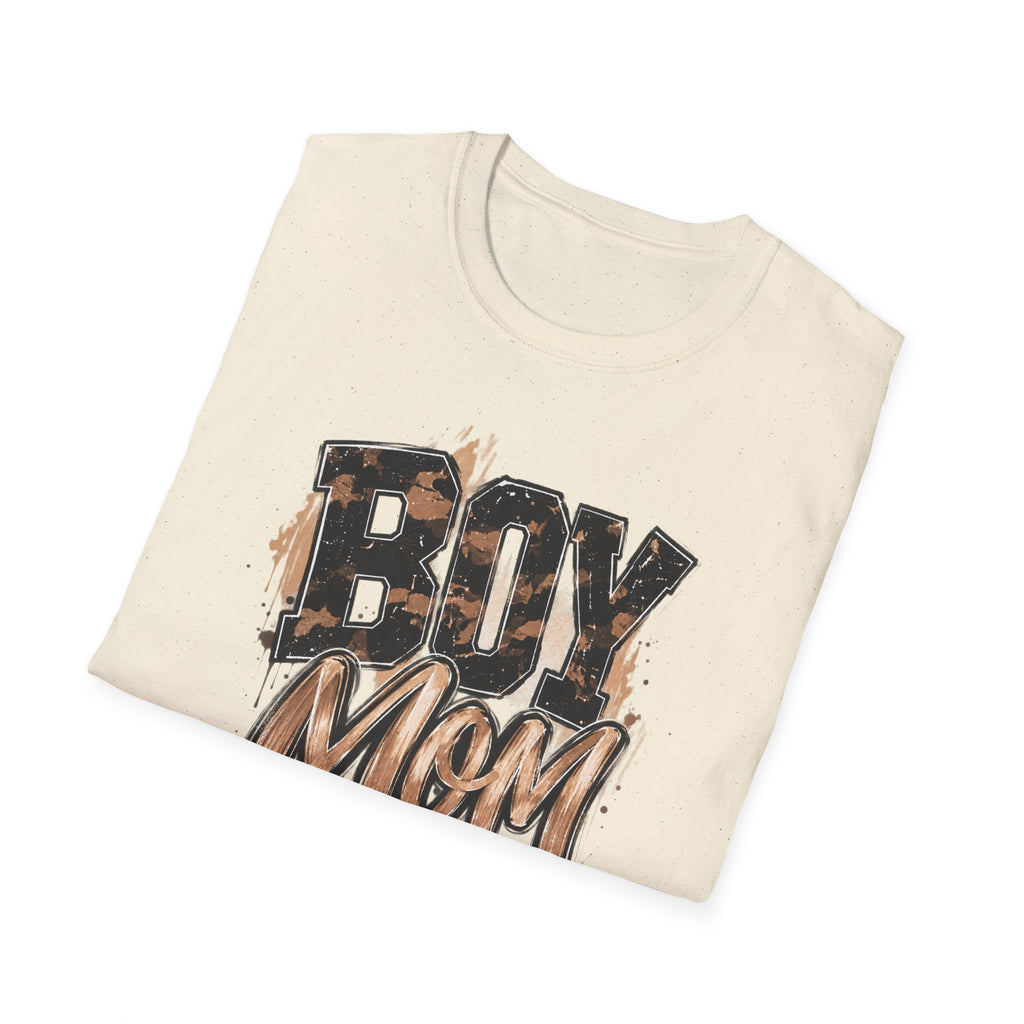 Boy Mom T-Shirt – Autumn Leaves Pumpkin Fall Graphic Tee
