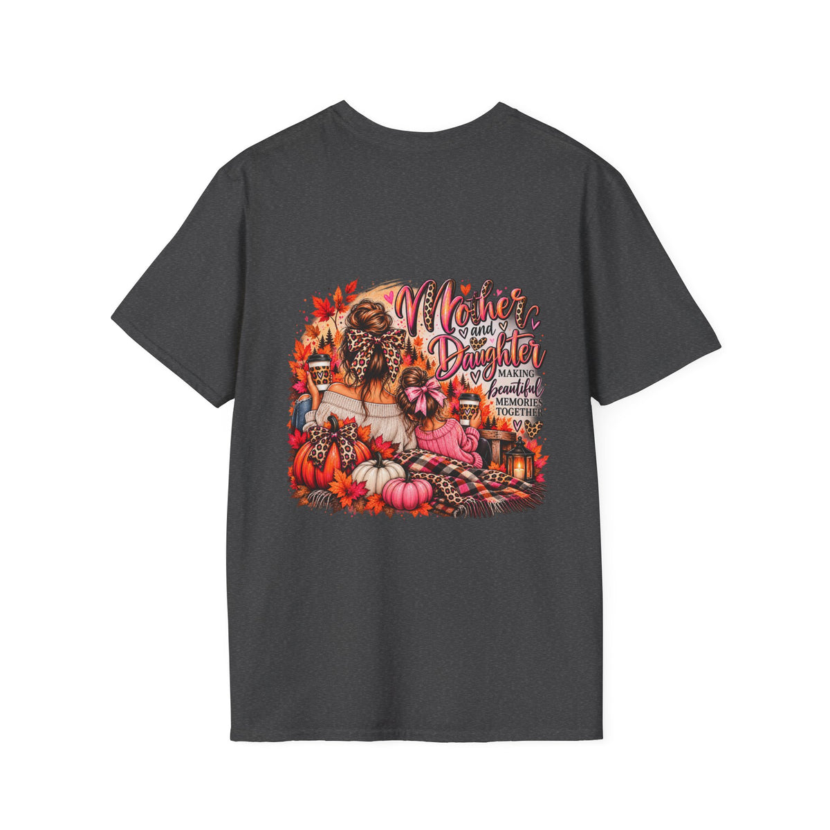 Mother and Daughter T-Shirt — Floral Leopard Fall Matching Tee