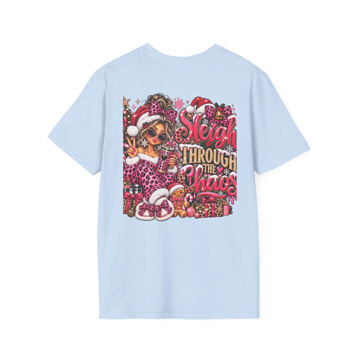 Christmas Sleigh Through the Chaos Holiday T-Shirt