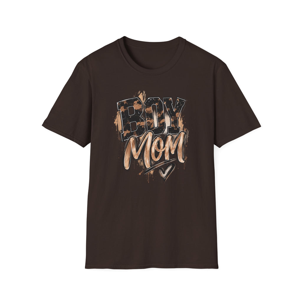 Boy Mom T-Shirt – Autumn Leaves Pumpkin Fall Graphic Tee