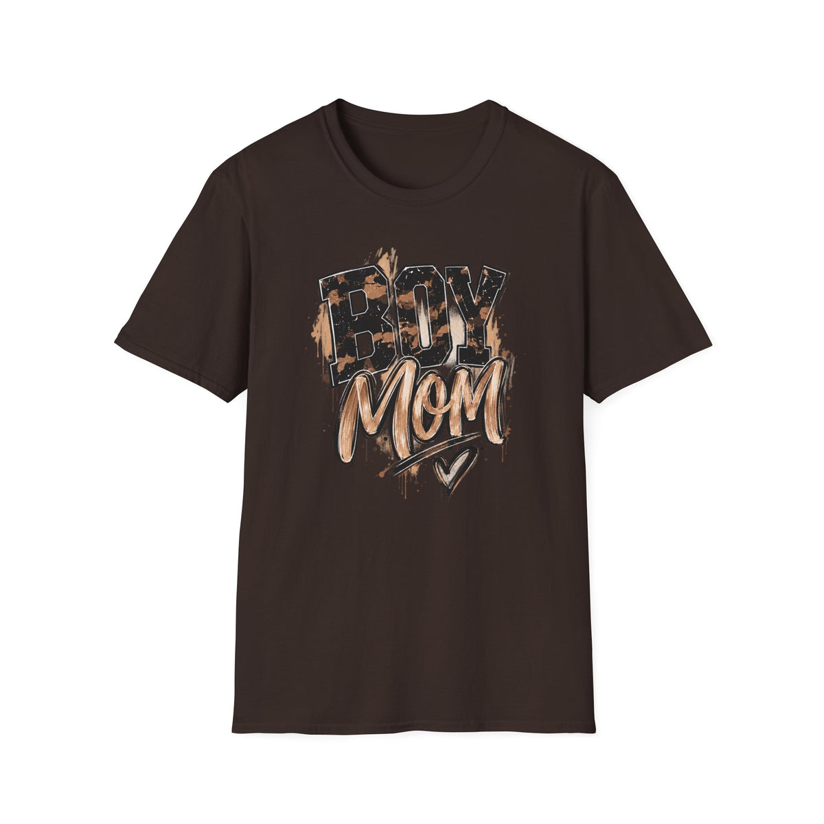 Boy Mom T-Shirt – Autumn Leaves Pumpkin Fall Graphic Tee
