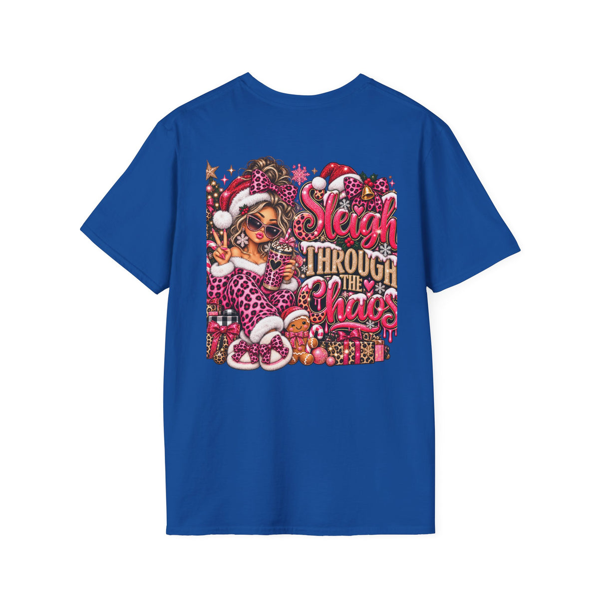 Christmas Sleigh Through the Chaos Holiday T-Shirt