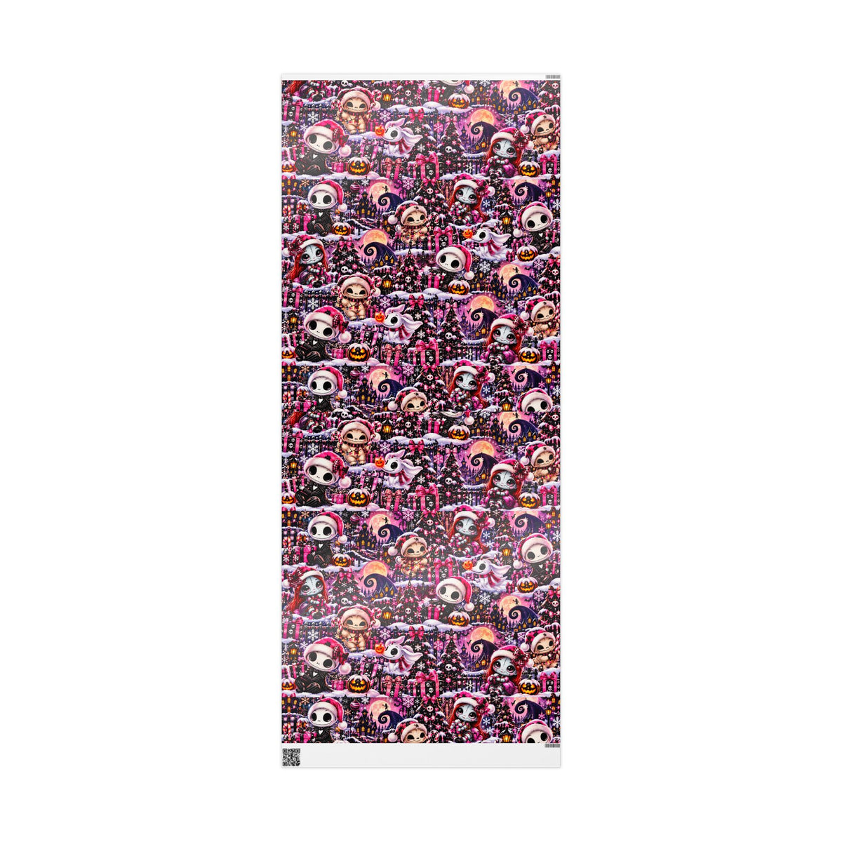 Pink Gothic Christmas Wrapping Paper – Merry & Spooky Holiday Magic