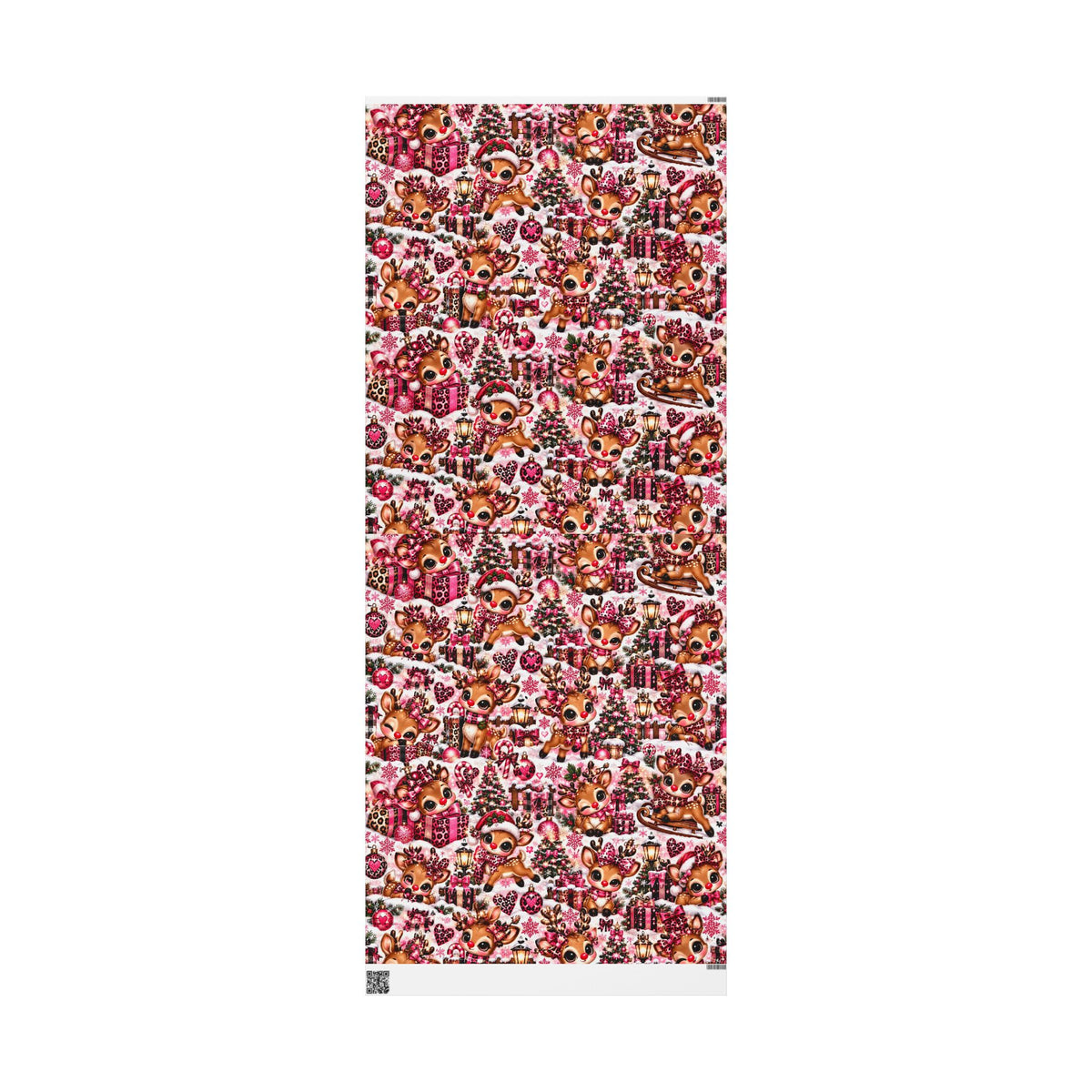 Pink Leopard Reindeer Christmas Wrapping Paper – Rudolph’s Glam Holidays