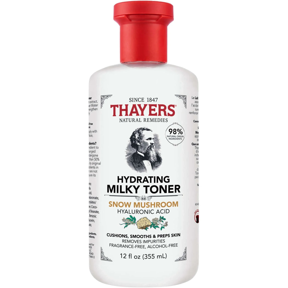 Thayers Hydrating Milky Toner – 12 oz | Snow Mushroom & Hyaluronic Acid Face Toner