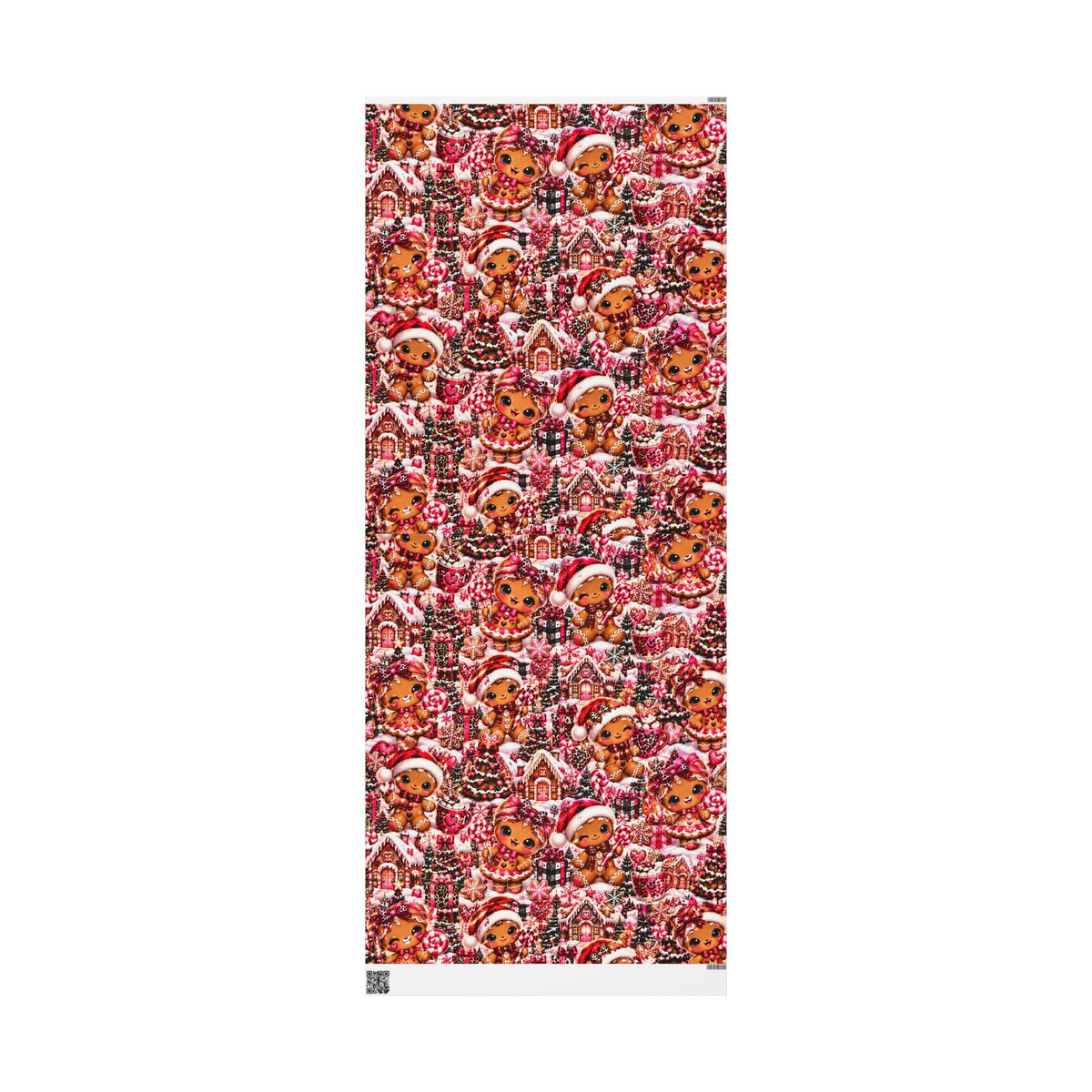 Sweet & Sassy Gingerbread Christmas Wrapping Paper – Pink Leopard Holiday
