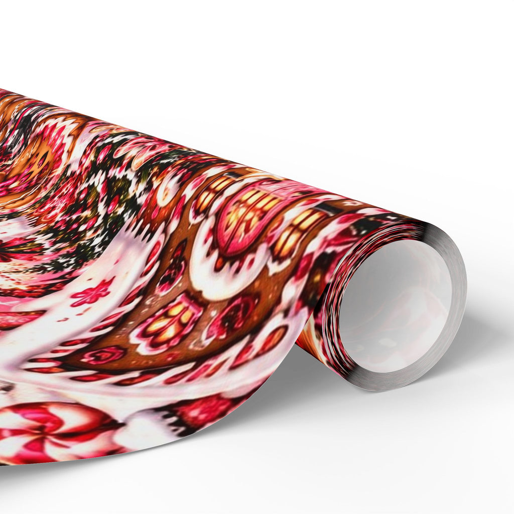 Sweet & Sassy Gingerbread Christmas Wrapping Paper – Pink Leopard Holiday