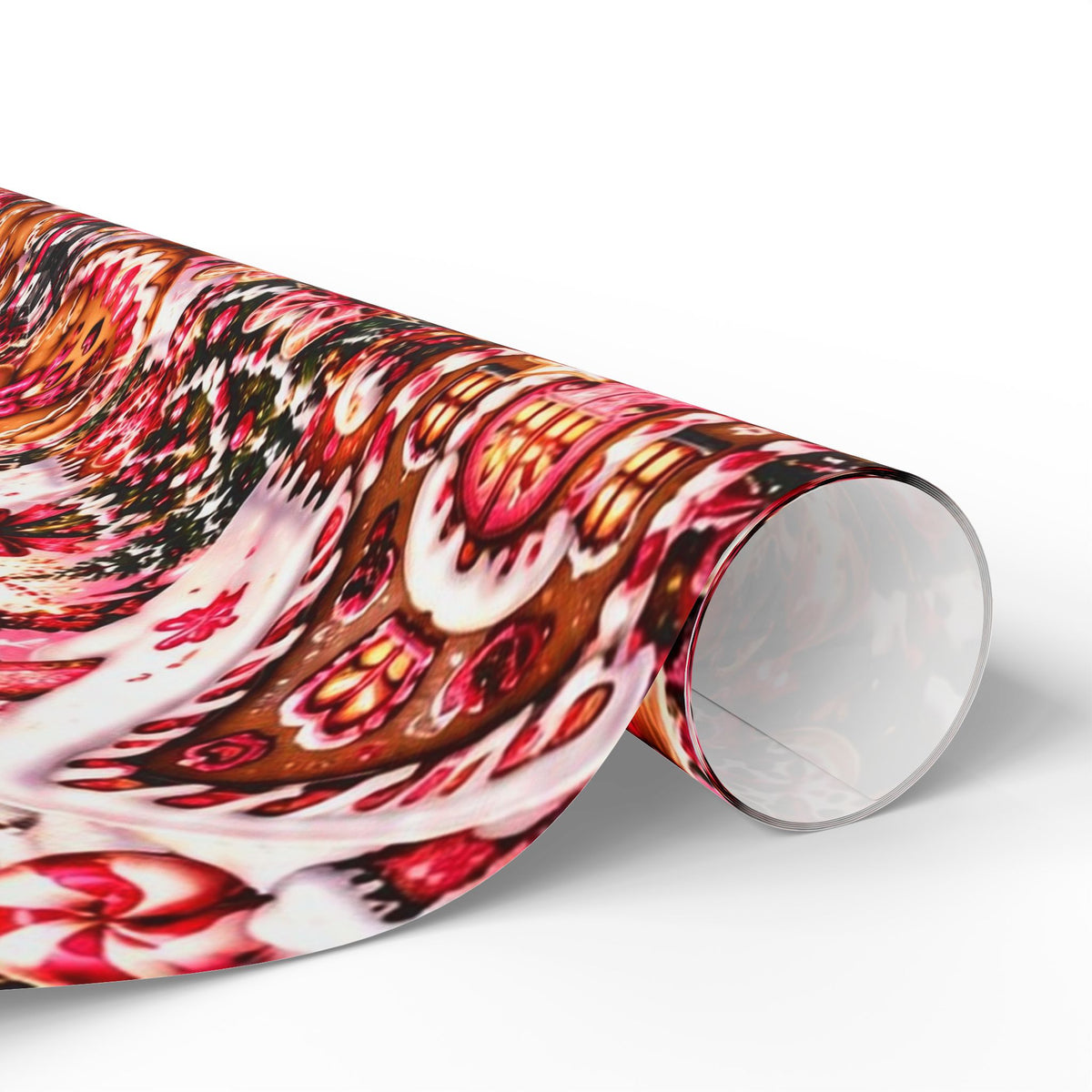 Sweet & Sassy Gingerbread Christmas Wrapping Paper – Pink Leopard Holiday