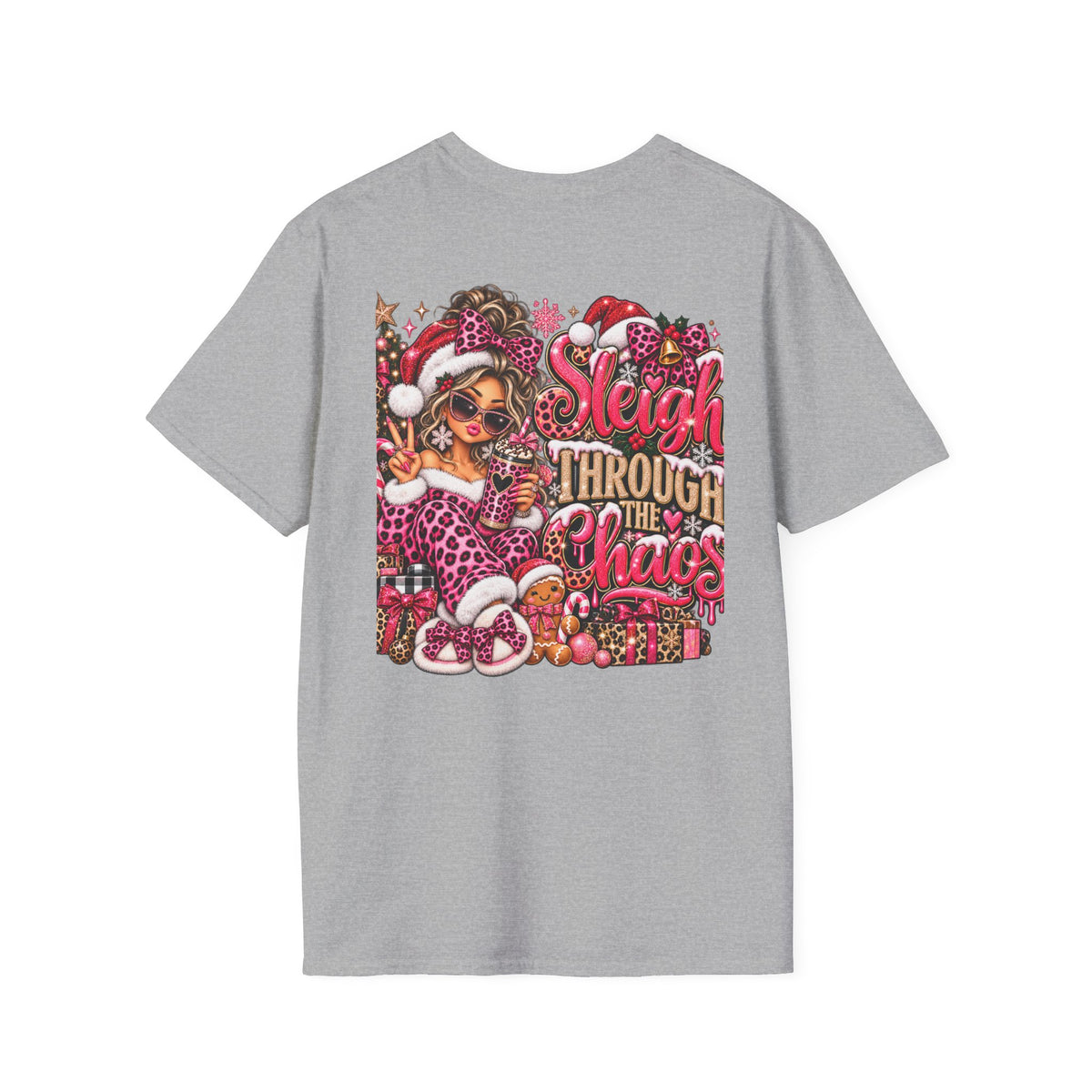Christmas Sleigh Through the Chaos Holiday T-Shirt