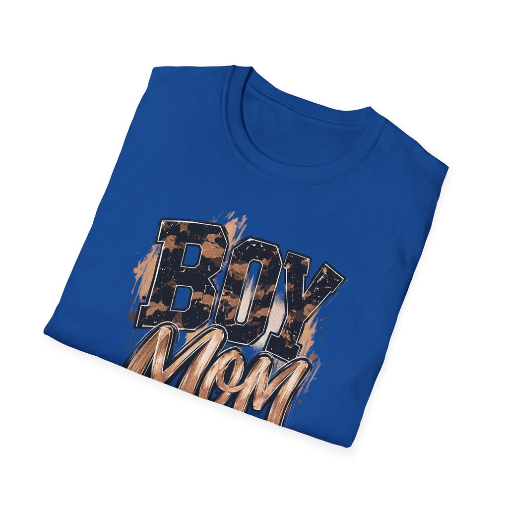 Boy Mom T-Shirt – Autumn Leaves Pumpkin Fall Graphic Tee