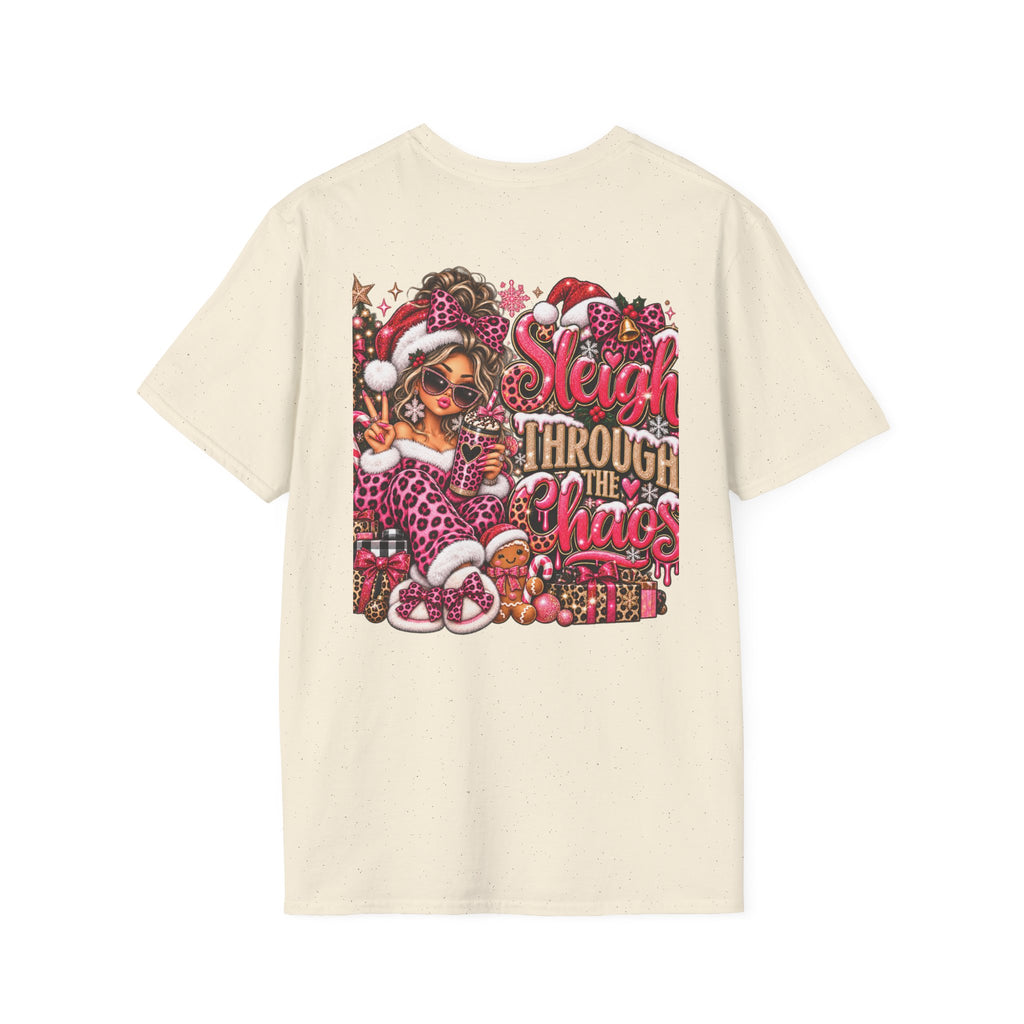 Christmas Sleigh Through the Chaos Holiday T-Shirt