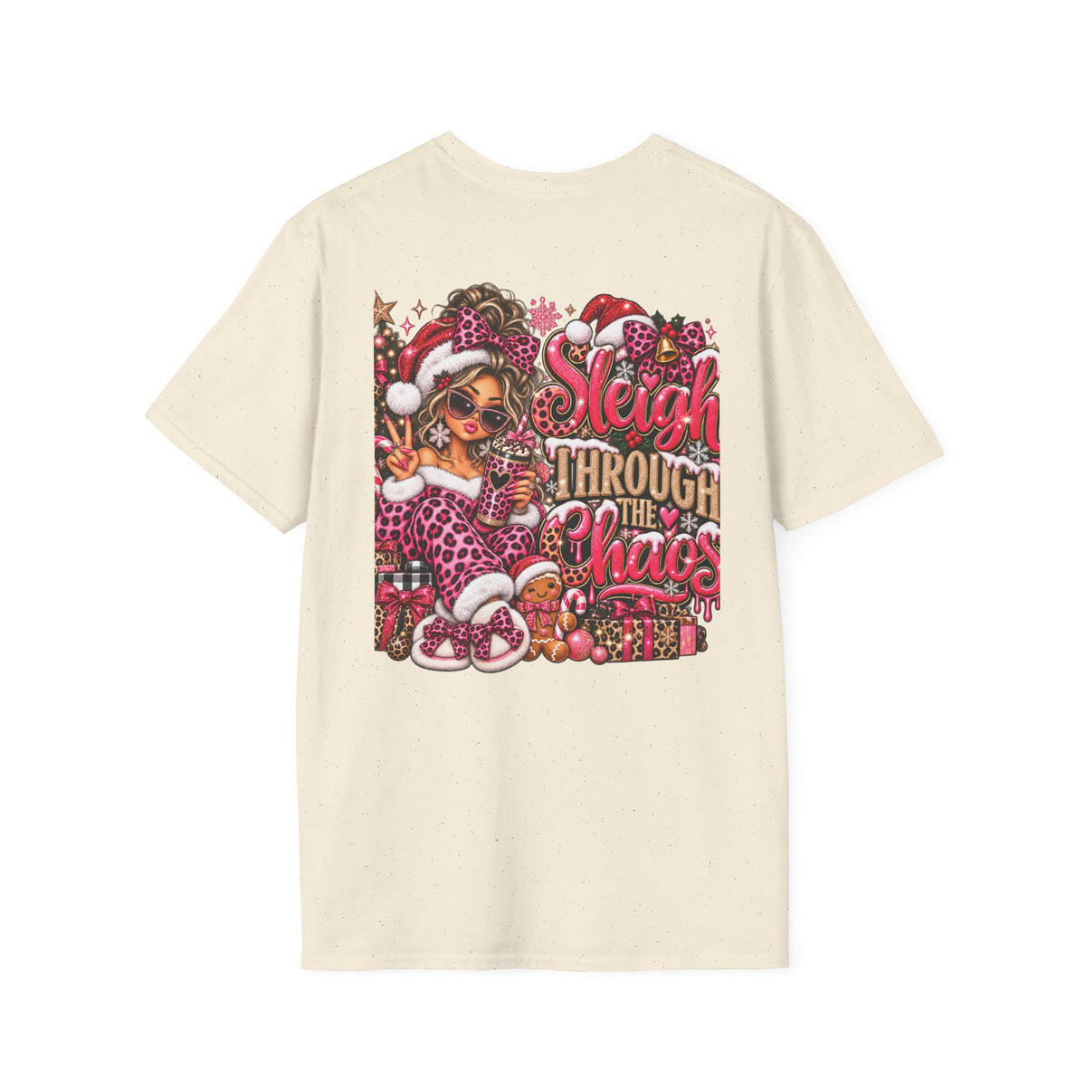 Christmas Sleigh Through the Chaos Holiday T-Shirt