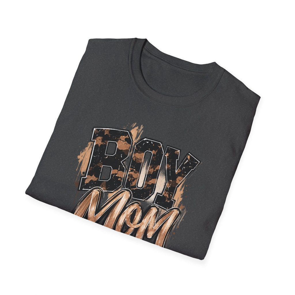 Boy Mom T-Shirt – Autumn Leaves Pumpkin Fall Graphic Tee