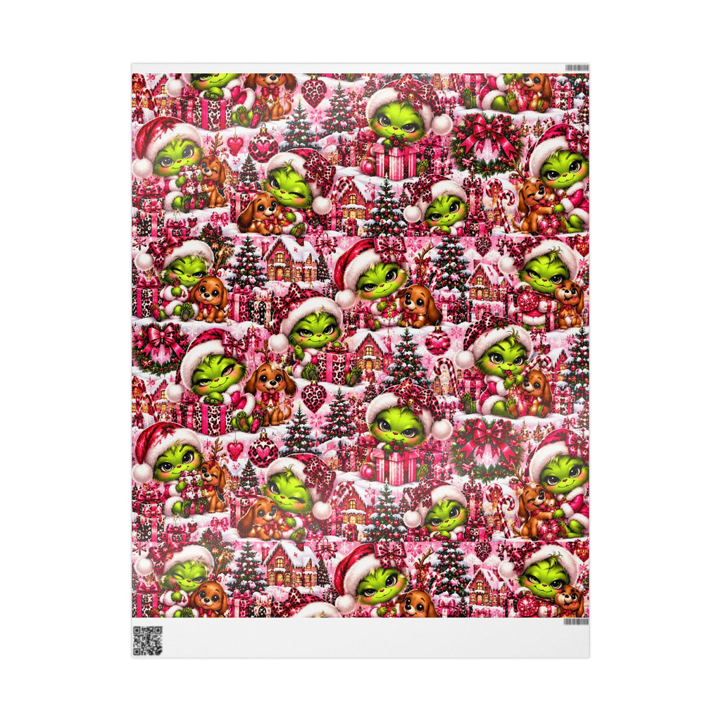 Merry Mischief Pink & Leopard Christmas Wrapping Paper