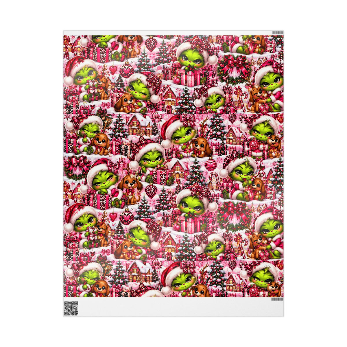 Merry Mischief Pink & Leopard Christmas Wrapping Paper