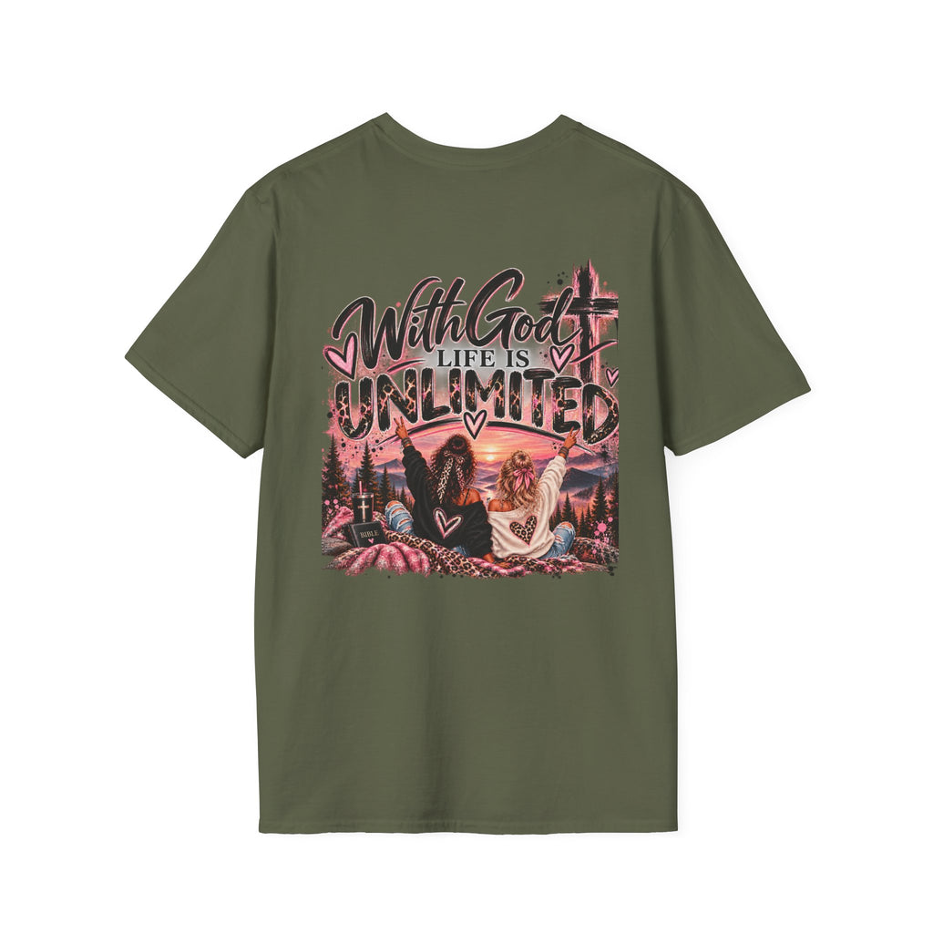 With God Life Is Unlimited Christian T-Shirt