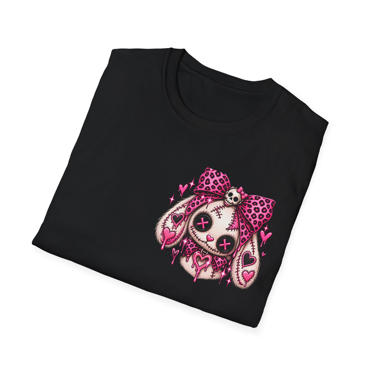 Cute But Creepy Stitched Bunny Tee