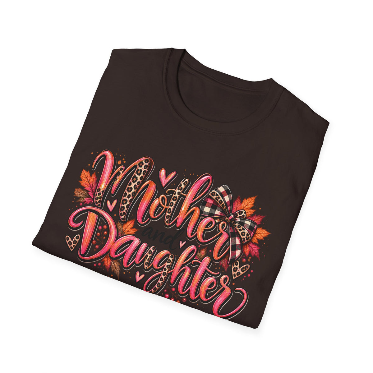 Mother and Daughter T-Shirt — Floral Leopard Fall Matching Tee