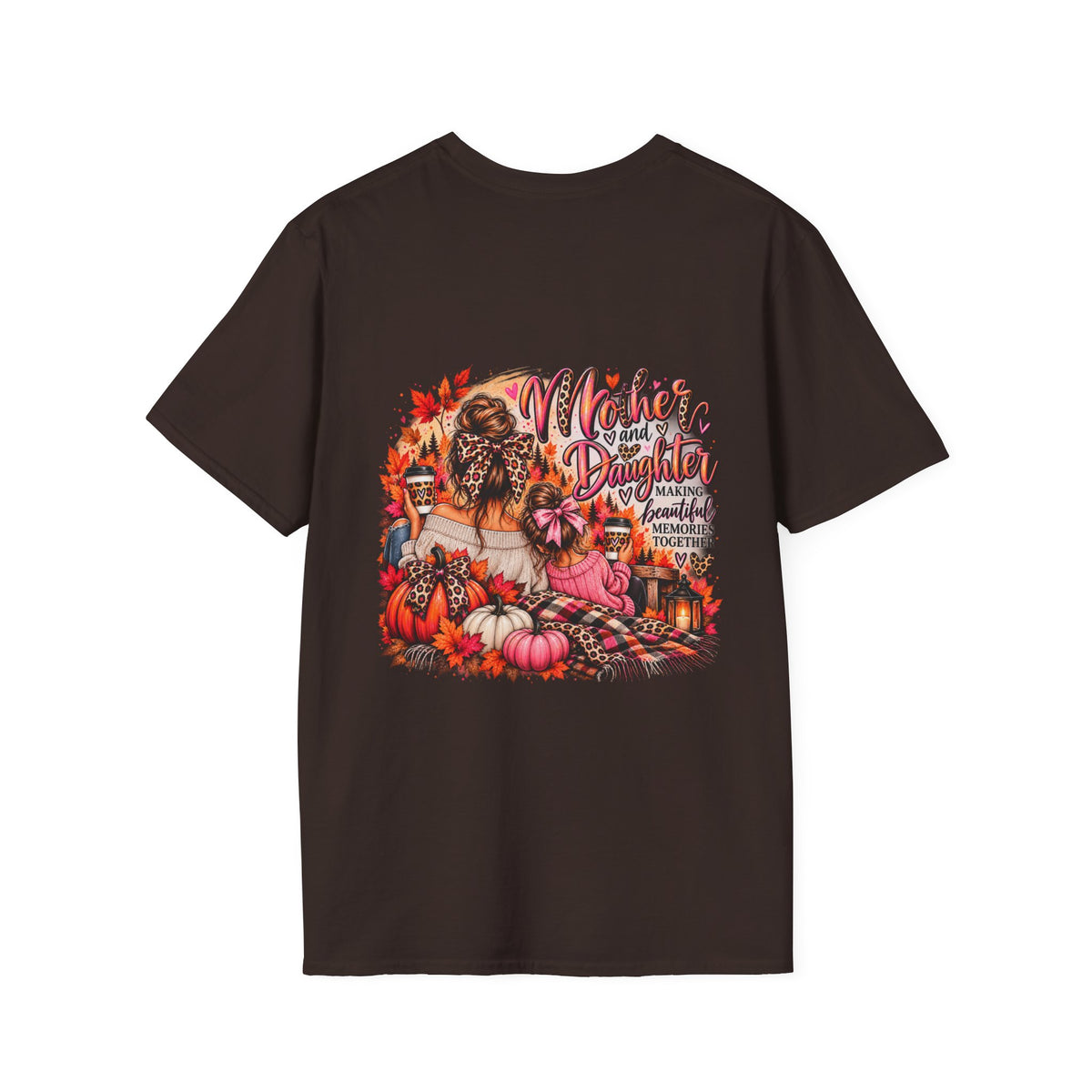 Mother and Daughter T-Shirt — Floral Leopard Fall Matching Tee