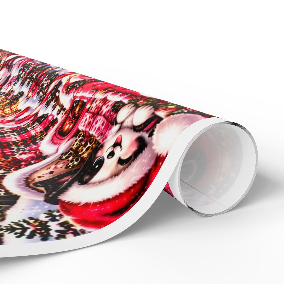 Pink Christmas Magic Wrapping Paper – Snowmen, Reindeer & Holiday Cheer