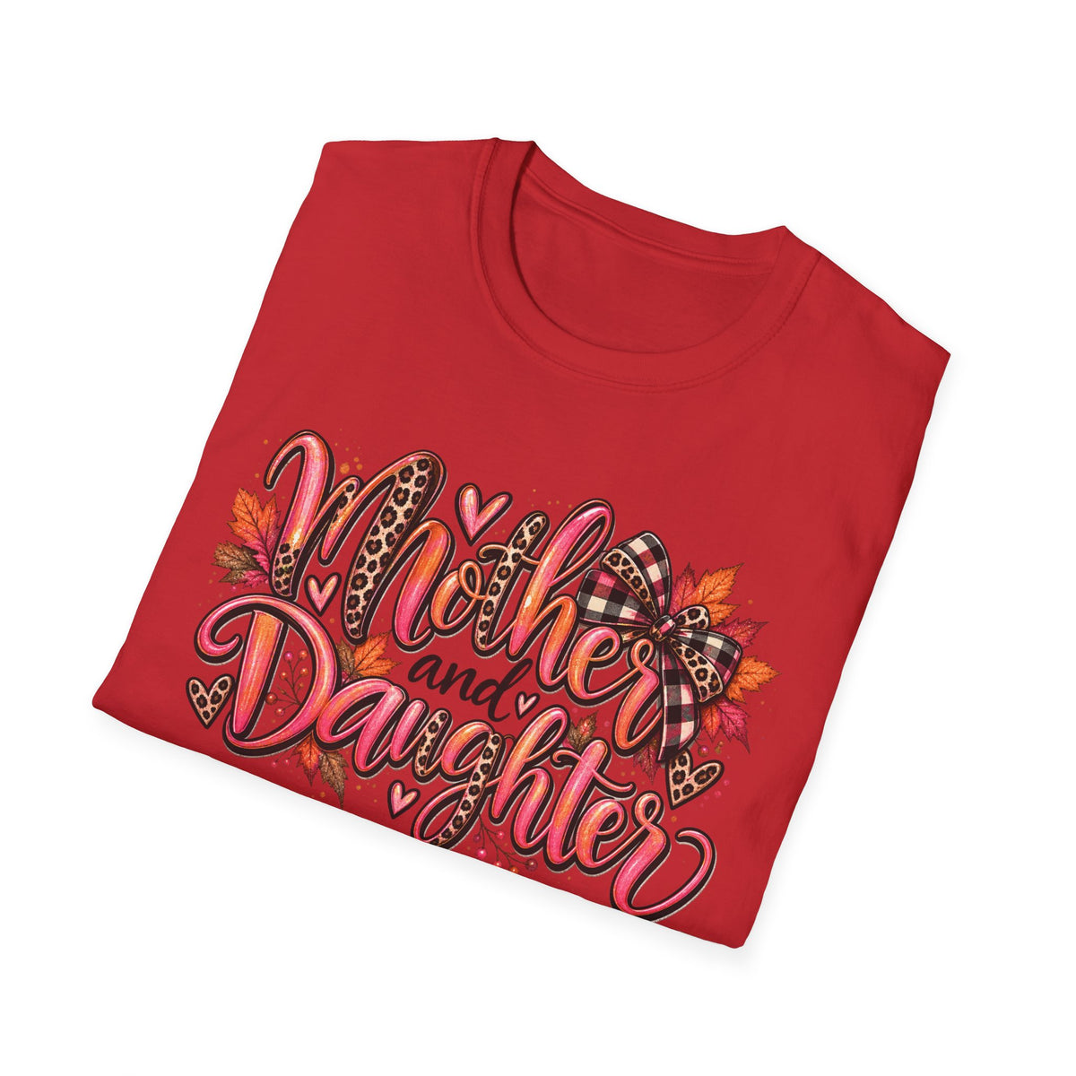 Mother and Daughter T-Shirt — Floral Leopard Fall Matching Tee