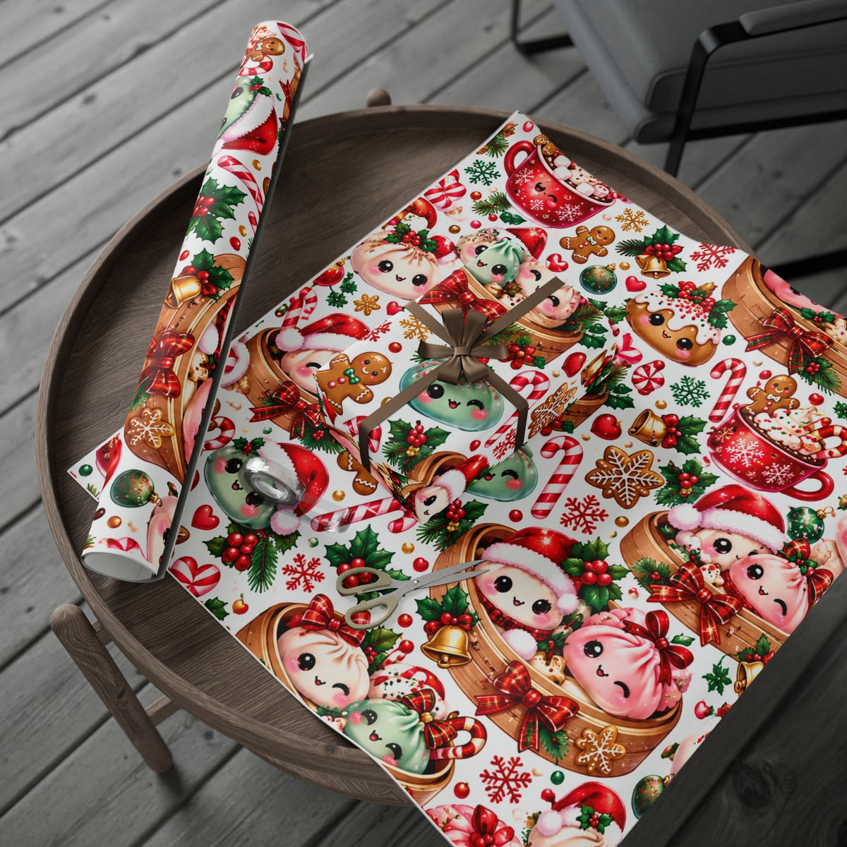 Christmas Dumpling Wrapping Paper